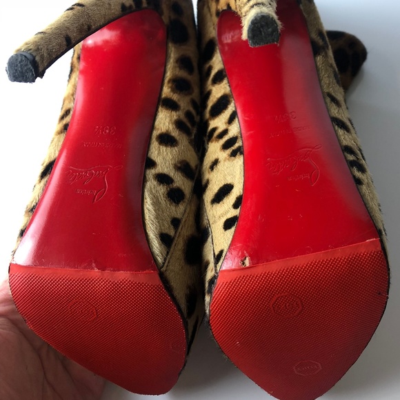 Christian Louboutin Miss Clitchy Leopard Boot 38.5 - Picture 8 of 8